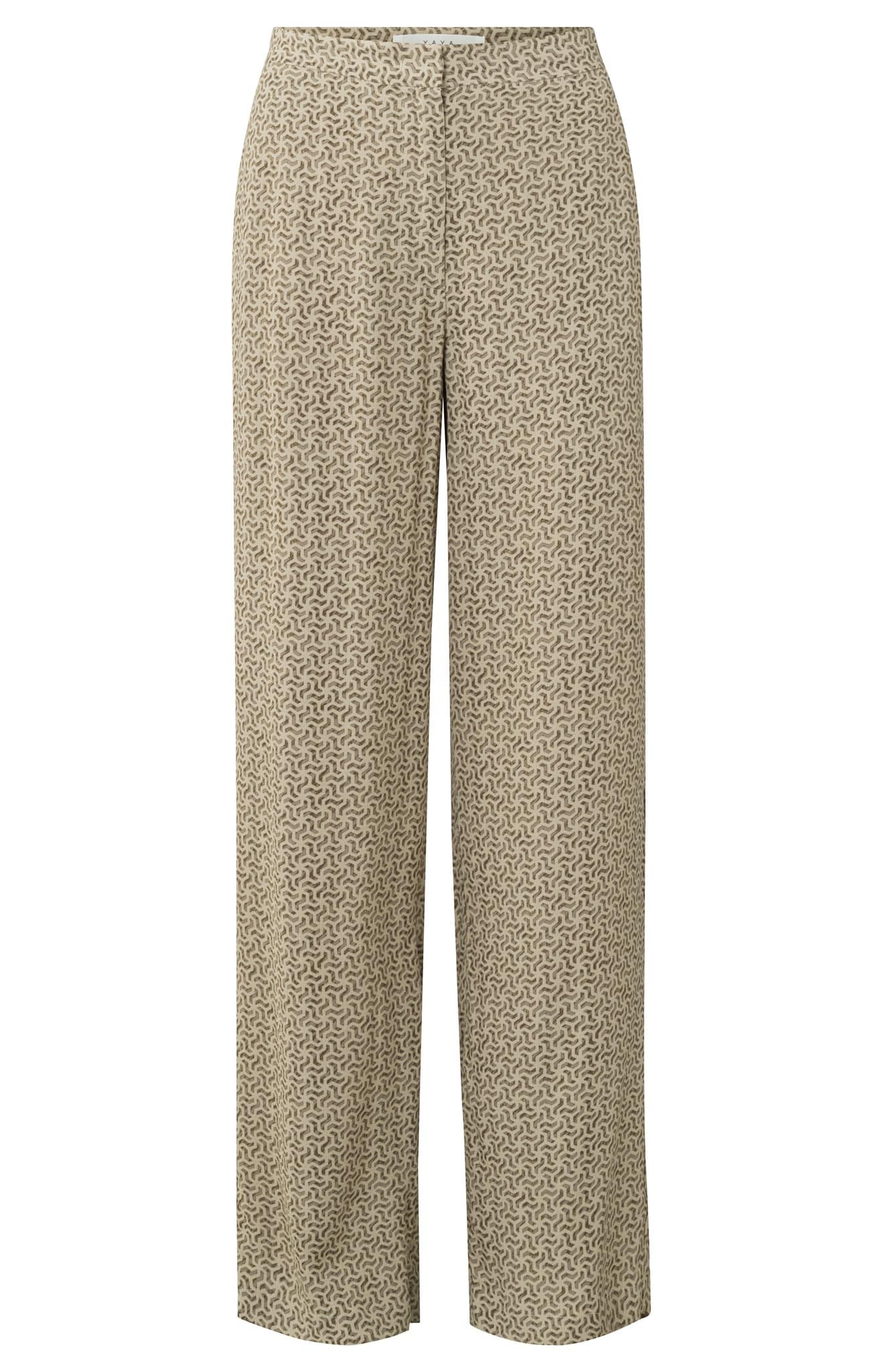 Printed wide leg trousers